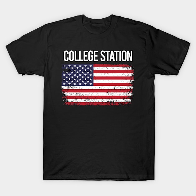 The American Flag College Station T-Shirt by flaskoverhand